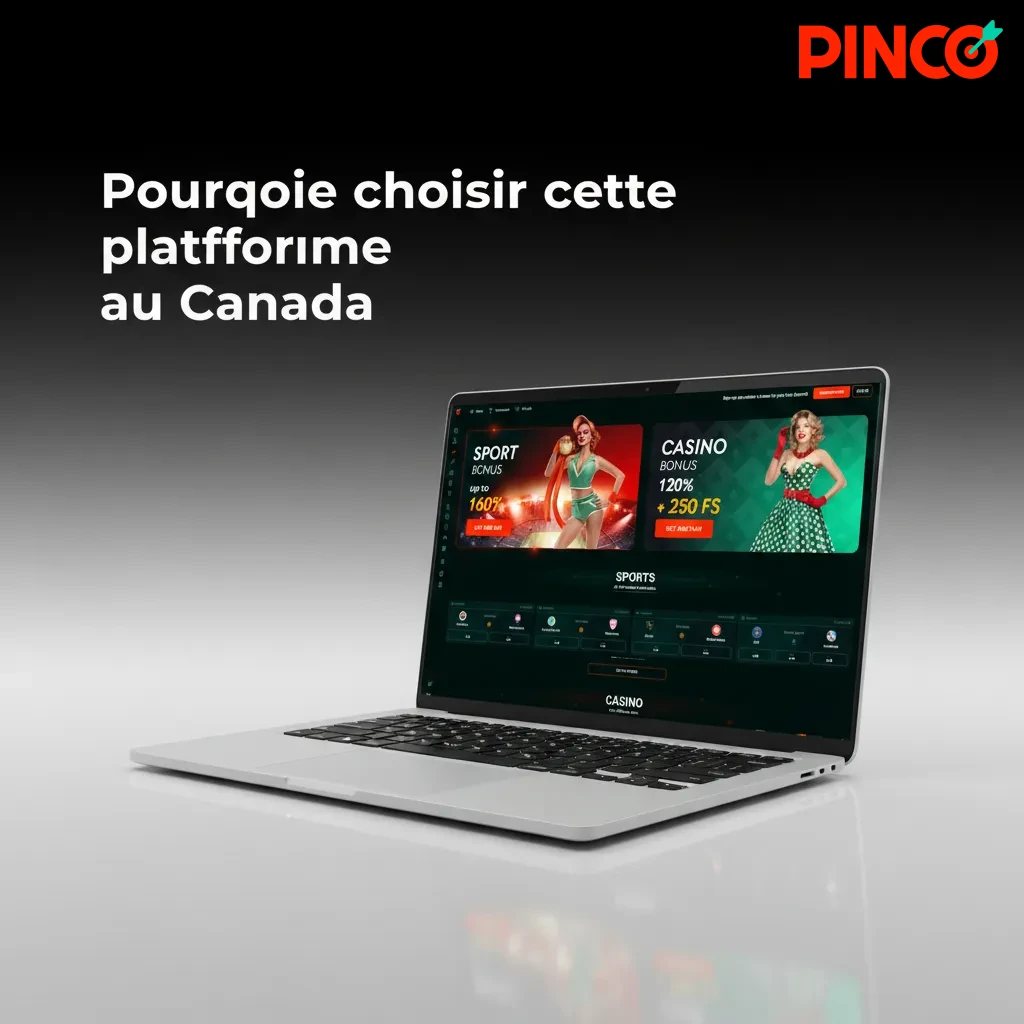 Pinco au Canada: ligues canadiennes et internationales, paris en direct, appli mobile, sécurité TLS, 2FA, jeu responsable.
