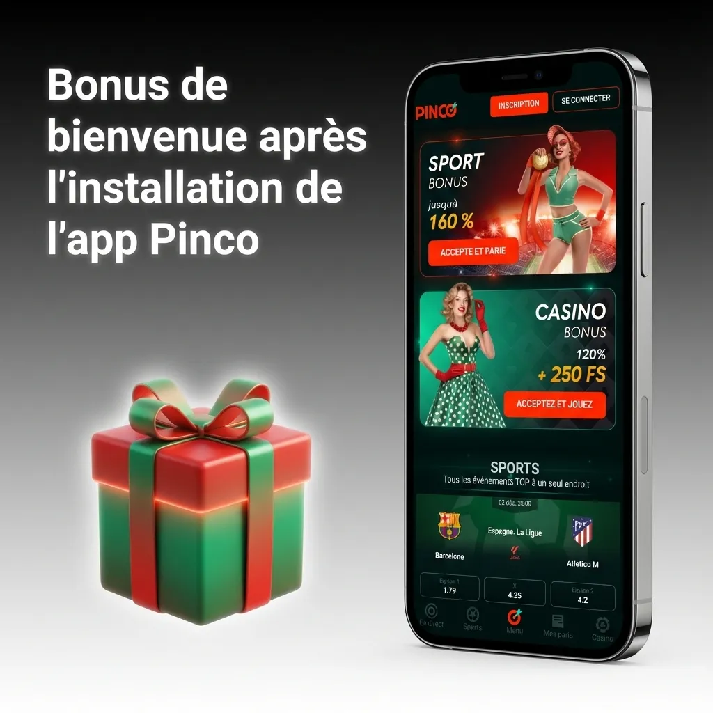 Pinco app welcome bonus offers for casino and sports betting with deposit match and free spins rewards