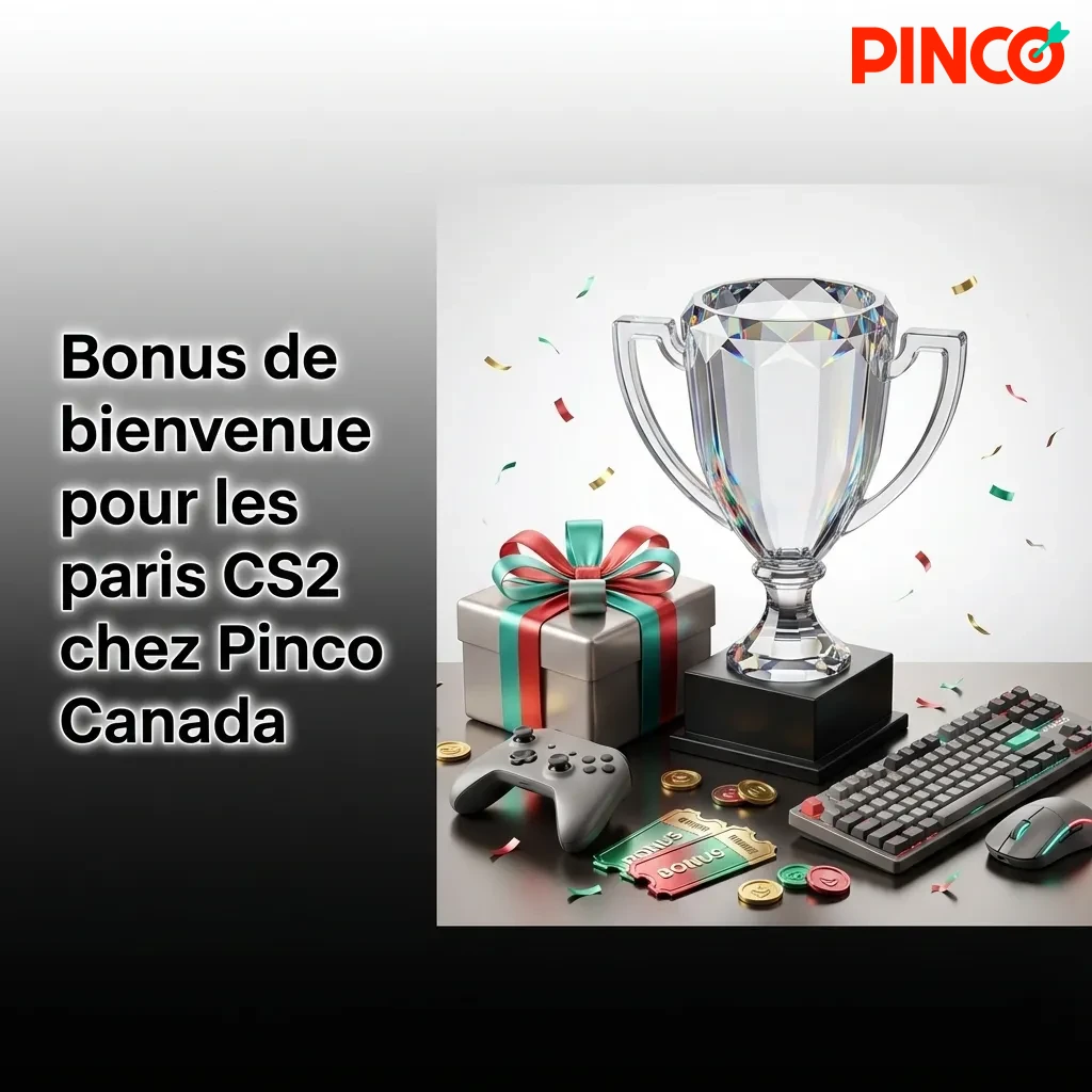 Pinco Canada welcome bonus interface showing 160% up to $7,500 for CS2 esports betting with registration steps