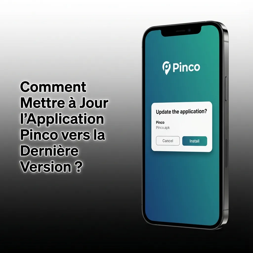 Guide de mise à jour de l'application Pinco sur Android et iOS avec instructions d'installation APK et cache Safari