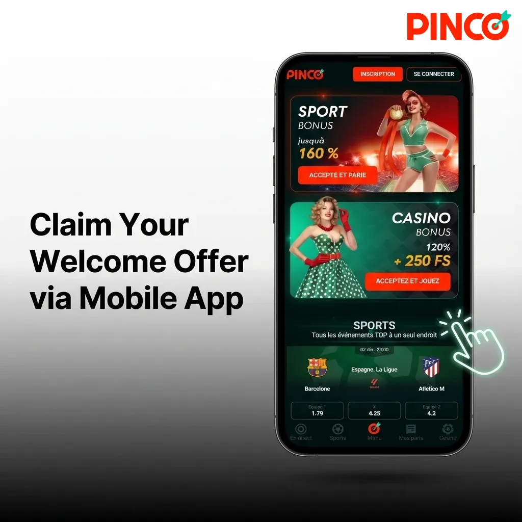 Mobile app interface showing welcome bonus claim process with download, login, and deposit steps