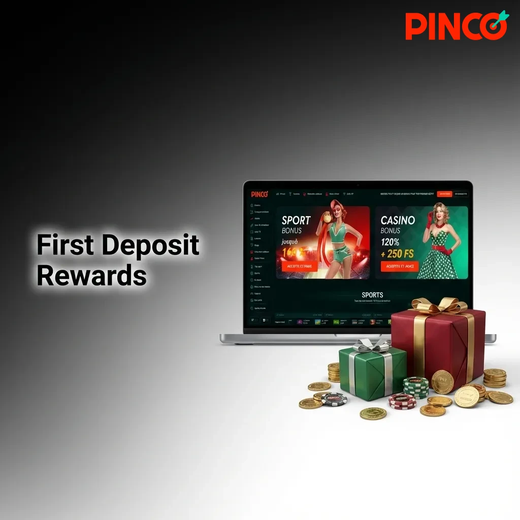 Pinco welcome bonuses: 120% casino bonus up to C$7,500 with 250 free spins or 160% sports bonus up to C$7,500