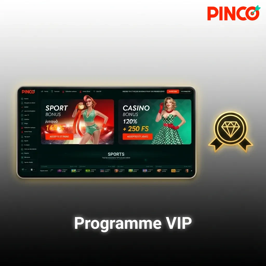 Programme VIP avec niveaux de récompenses, points de fidélité et avantages exclusifs pour joueurs réguliers