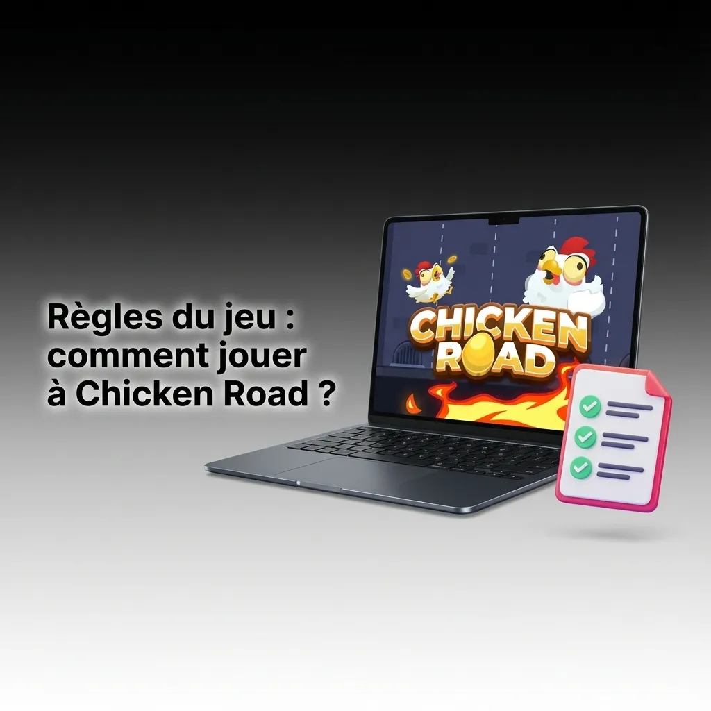 Animated chicken crossing a road with multiplier tiles and obstacles in Chicken Road casino game interface