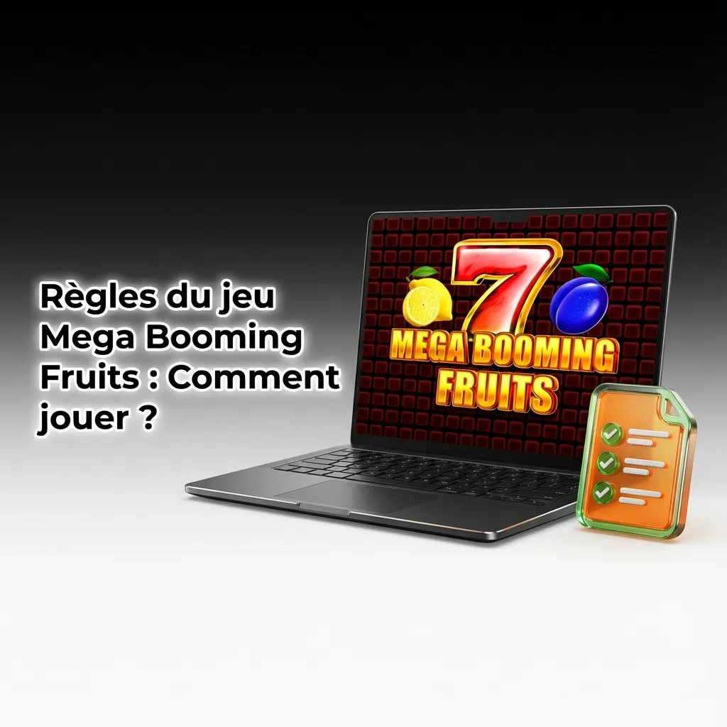 Colorful fruit symbols on slot machine reels showing Mega Booming Fruits gameplay with betting interface and multipliers