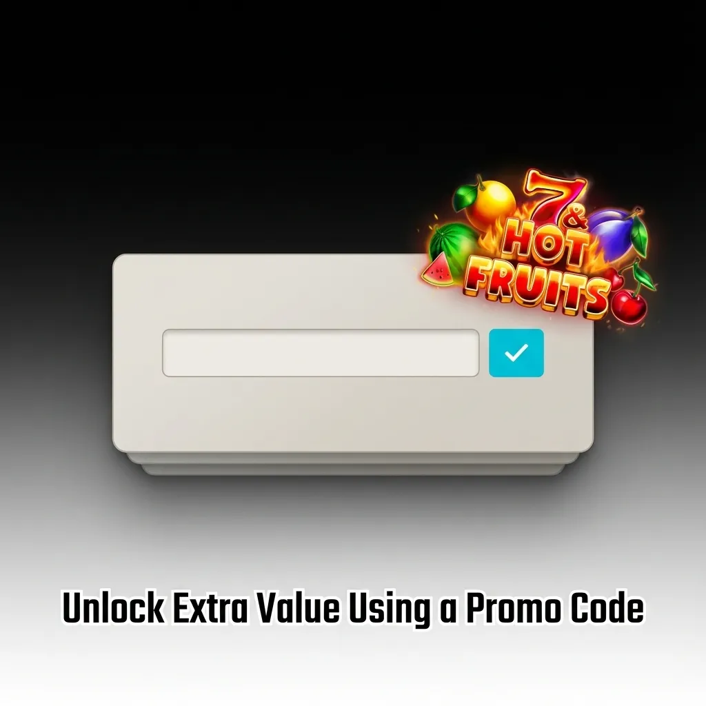 Person entering promo code during casino registration to unlock bonus spins and deposit boost on their first deposit.