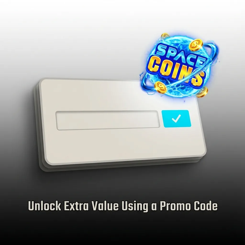 Player entering promo code in account settings to unlock bonus funds and extra deposit value on gaming platform