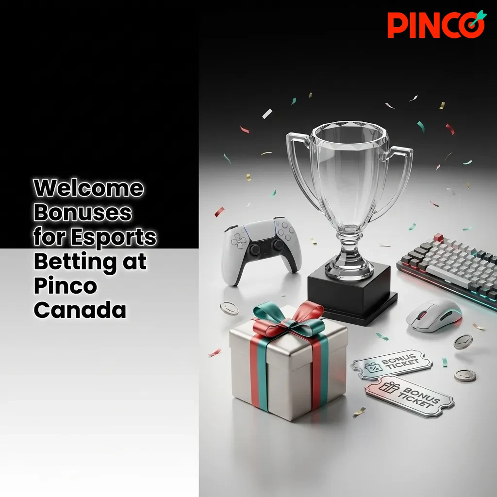 Pinco Canada welcome bonus options showing casino and sports betting packages for new esports betting players